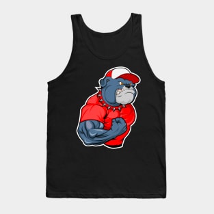 Strong Angry bulldog as a bodybuilder Tank Top